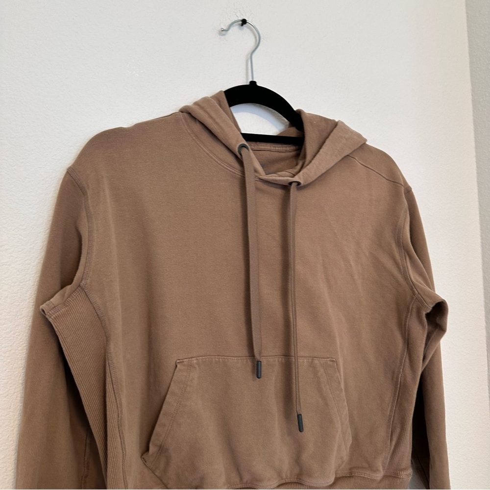 Mack Weldon ACE Women's Pullover Hooded Sweatshirt Size Medium Laurel Canyon Tan - Picture 3 of 8